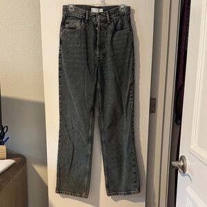 Topshop Black and Gray Denim Jeans